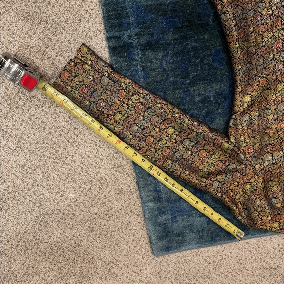 SilkLand Gold Black Office Shacket Jacket Floral Frenzy Blazer Statement Office - Picture 13 of 13